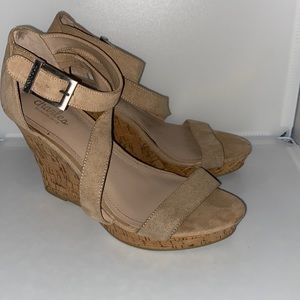 Charles by Charles David Lambert Ankle Strap Platform Wedge Sandal